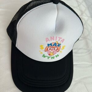 White and Black Graphic Trucker Hat